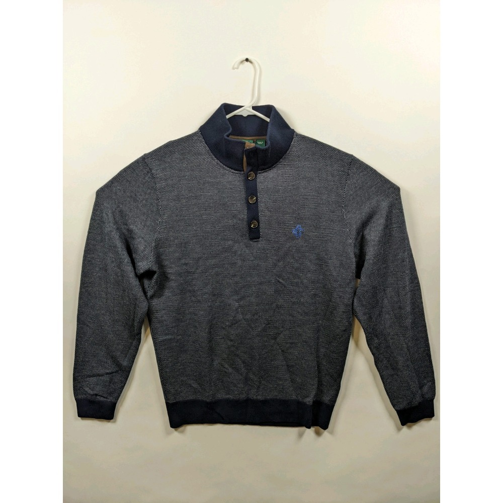 Bobby Jones 100% Extra Fine‎ Merino Wool 1/4 Buttons Wind Sweater Men's XL